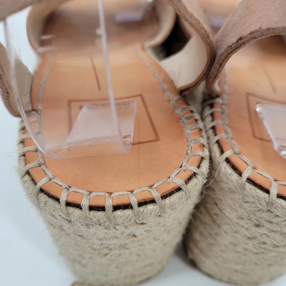 Dolce Vita Suede Leather Wedge Sandal Espadrilles 8.5